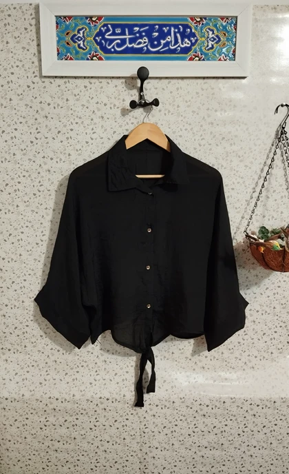 شومیز جلو گره‌ای زنانه کد 4030153