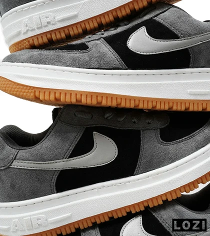 کفش کتانی مردانه بزرگ پا طوسی مشکی NIKE AIR FORCE مدل 4063