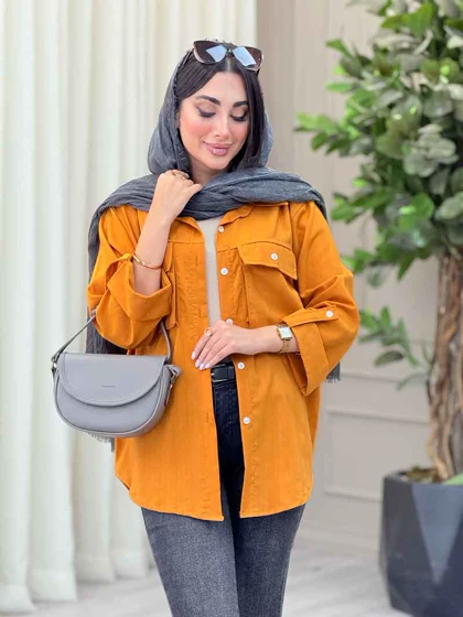 مانتو دو جیب پاکتی محنا