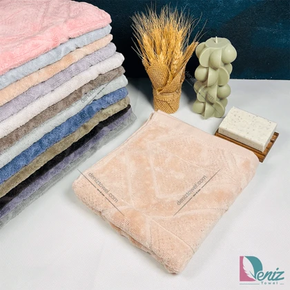 حوله دستی طرح دلانا رنگ نسکافه ای روشن