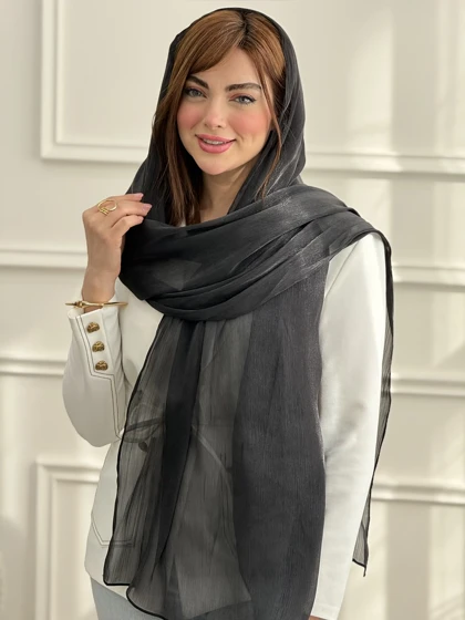 شال مجلسی لیزری مشکی