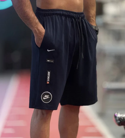 شلوارک بگ نایک (Nike) پارچه غواصی لطیف با لوگو گلدوزی (ژله ای)