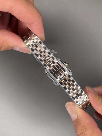 ساعت مچی کارتیه پنتر سیلور رزگلد دورنگین Cartier Panthere