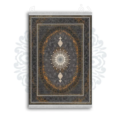 *جدید* فرشینه از جنس پارچه شانل مخمل ترک طرح فانتزی برند دفه کد 876