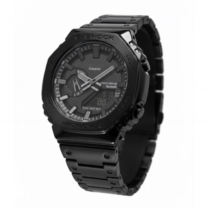 ساعت جی شاک2100 استیل مشکی