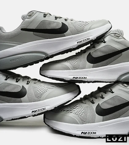 کفش کتانی بزرگ پا طوسی مشکی NIKE zoom