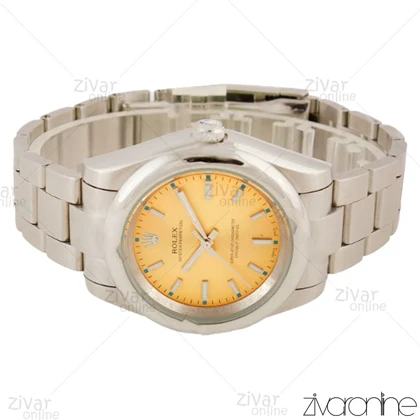 ساعت رولکس اویستر پرپچوال مردانه نقره ای صفحه طلایی 105650