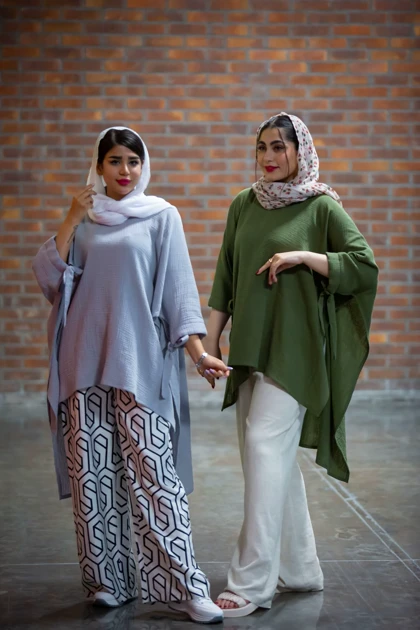 مانتو لینن پنبه عسل