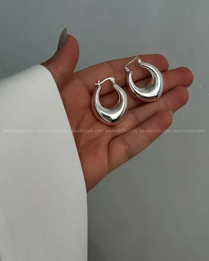 گوشواره آبکاری نقره مینیمال