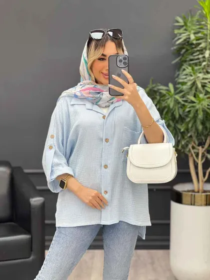 مانتو تک جیب آستین پاگن