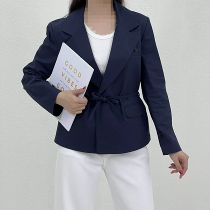 کت زنانه لینن پشت جیب