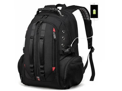کوله پشتی لپ تاپ 17 اینچ و مسافرتی بنج Bange اصل BG-1901 با درگاه USB و AUX