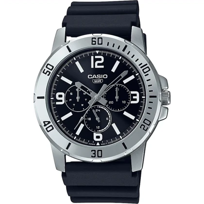 ساعت مچی مردانه کاسیو Casio مدل MTP-VD300-1BUDF بند رزینی