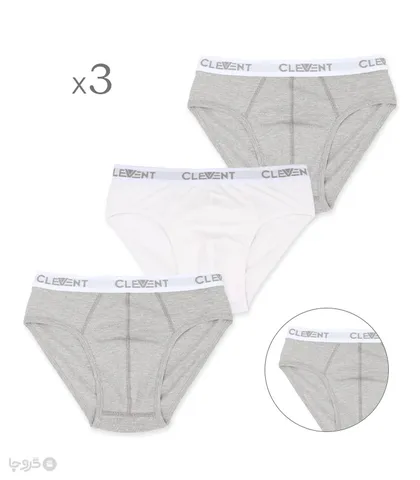 پک شورت مردانه اسلیپ نخی کش از رو Clevent کلونت کد 2108 - بسته 3 عددی