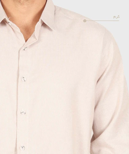 پیراهن مردانه آستین بلند بافت کبریتی 0251