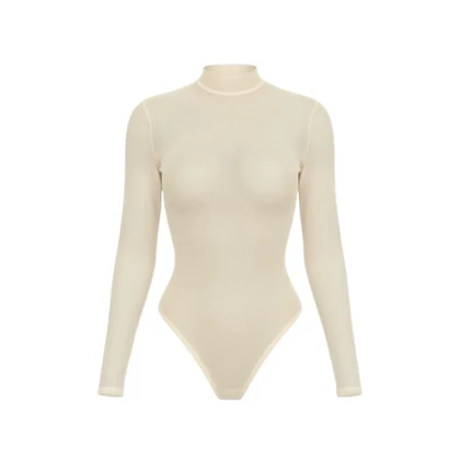 بادی حریر شیشه ای یقه سه سانت کرم کشی