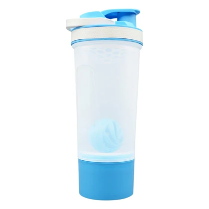 شیکر دو تیکه ورزشی افرا مدل Chg-GNT ظرفیت 0.7 لیتر بهمراه جا قرصی و پودر