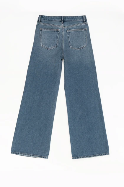 شلوار جین زنانه بگی آبی وسط جک پات ریزشی رویال جین royal jeans