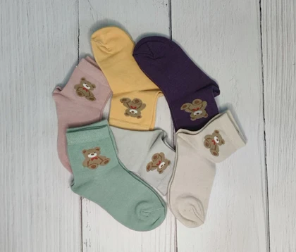جوراب بچه گانه نیم ساق Teddy سایز 3