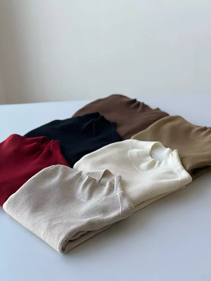 بلوز بافت یقه ایستاده