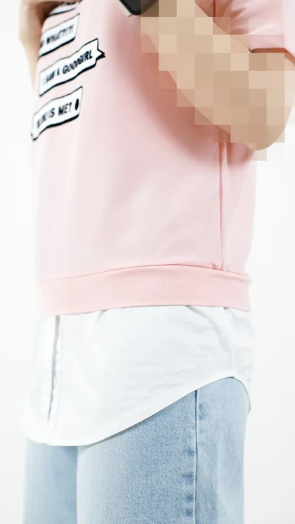 تیشرت دو تیکه صورتی