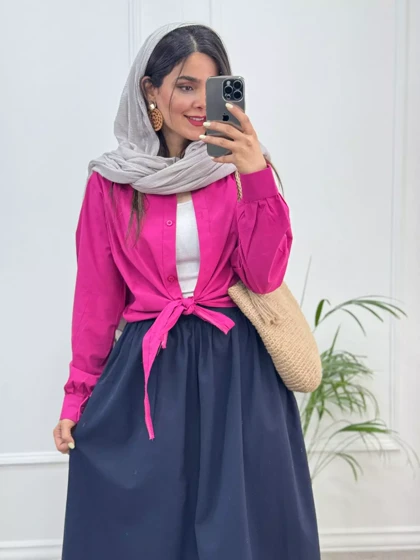 شومیز گره‌ای لینن آینور