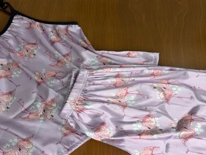 ست تاپ و شلوارک طرح فلامینگو 046