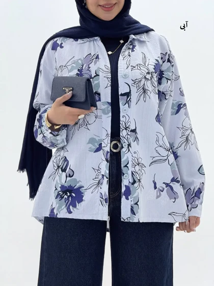 4279-مانتو لینن شکوفه