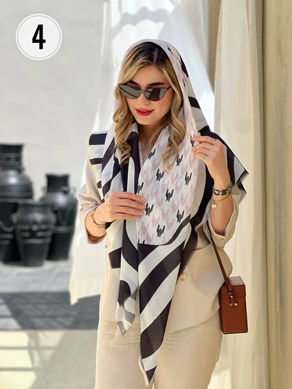 روسری نخی طرحدار کد 175