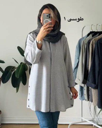 مانتو لینن بغل دگمه 2