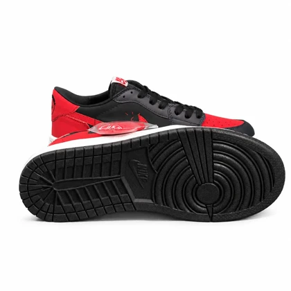 کفش کتانی مردانه مدل نایکی ترویس مشکی قرمز سرمه ای Nike travis