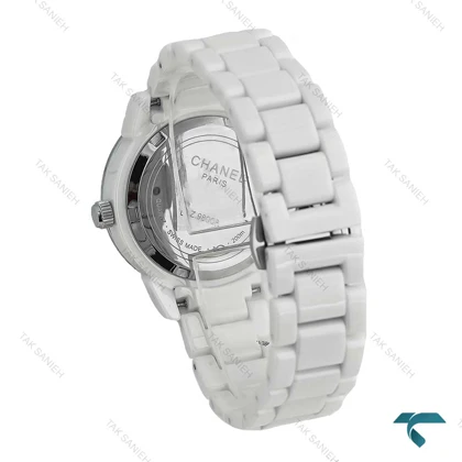 ساعت شنل زنانه سرامیکی سفید مشکی Chanel-7462-L