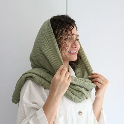 شال پلیسه لمه دوزی مدل ریحون