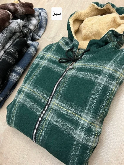 سویشرت چهارخونه کلاهدار 6103
