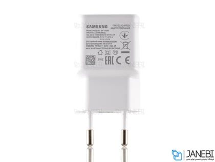 آداپتور یو اس بی و کابل تایپ سی اصلی 15 وات سامسونگ EP-TA20EBE/EP-TA20EWE