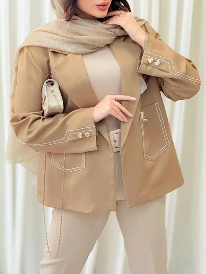 مانتو مازراتی دو جیب دوخت دار