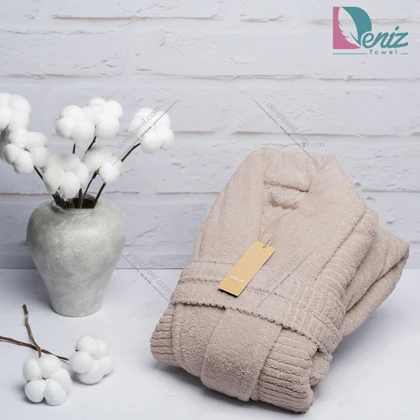 حوله تن پوش Cotton Life رنگ نسکافه ای روشن