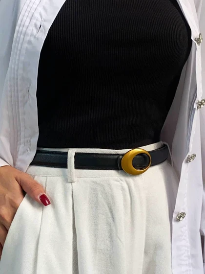 کمربند چرمی زنانه سلین کد B141