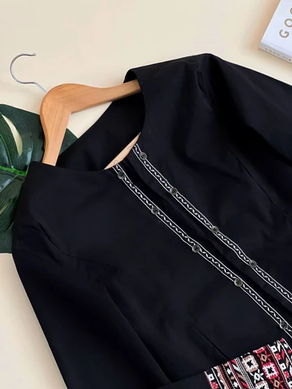 کت کتان گلدوزی شده کد 2491