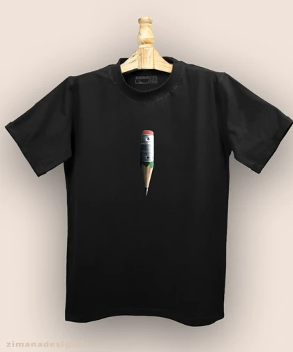 تیشرت مردانه و زنانه نوستالژی طرح مداد