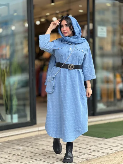 جین ماکسی به همراه کیف کد 626