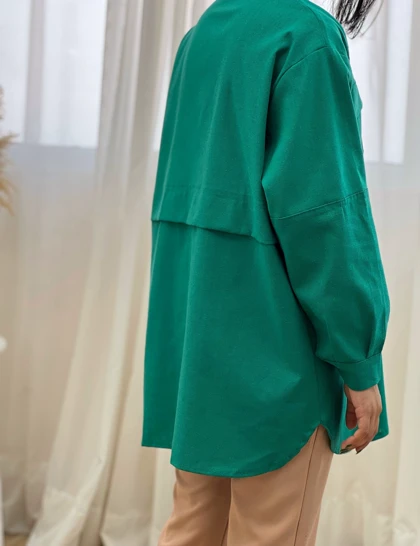 شومیز مانتویی لینن کد 2811