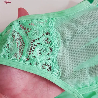 ست شورت و سوتین اسفنجی زنانه لنا مدل فنردار سه بند سبز کد 4853