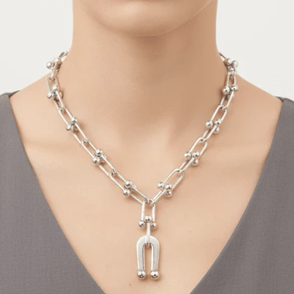 گردنبند زنانه طرح زنجیر