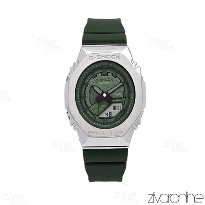 ساعت جی شاک GM-S2100 زنانه سبز قاب سیلور 106390