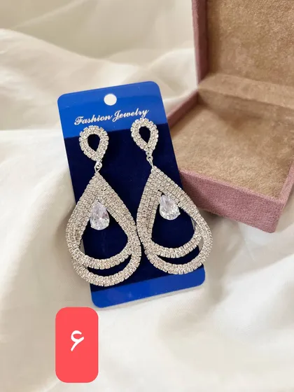 گوشواره مجلسی فول نگین
