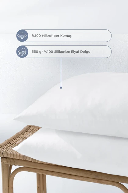ست بالش 4 عددی Yataş مدل Handy 4'lü Roll Pack میکروفایبر - سفید