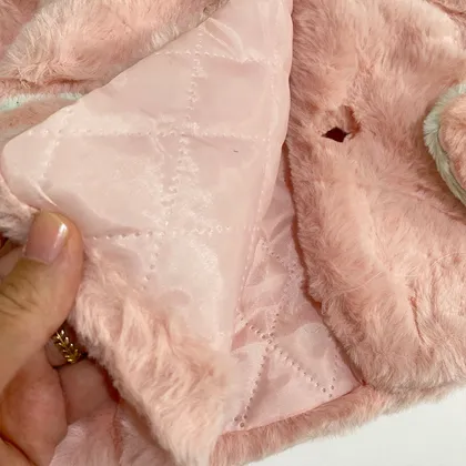 شنل کلاه دار خز نوزادی