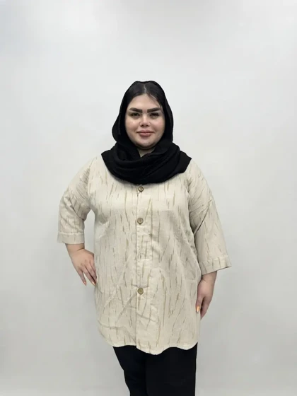 شومیز دو رو سایز بزرگ زنانه، راحت و کاربردی