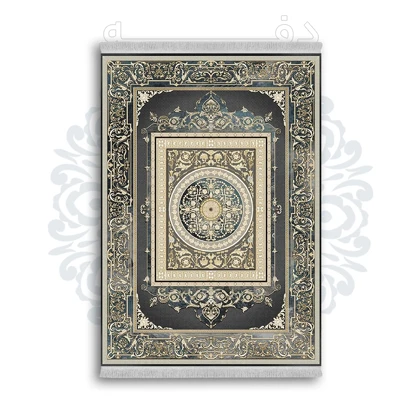 *جدید* فرشینه از جنس پارچه شانل مخمل ترک طرح فانتزی برند دفه کد 1271